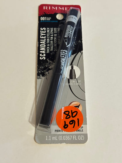 RIMMEL LONDON SCANDALEYES THICK & THIN EYELINER - 001 Black