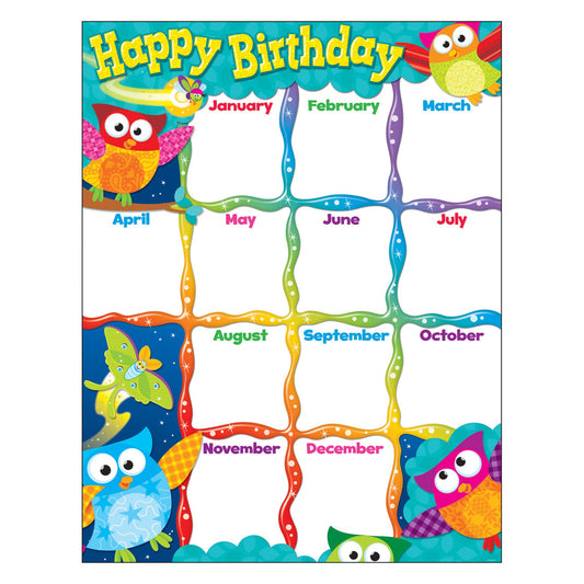 Owl-Stars! Happy Birthday Chart