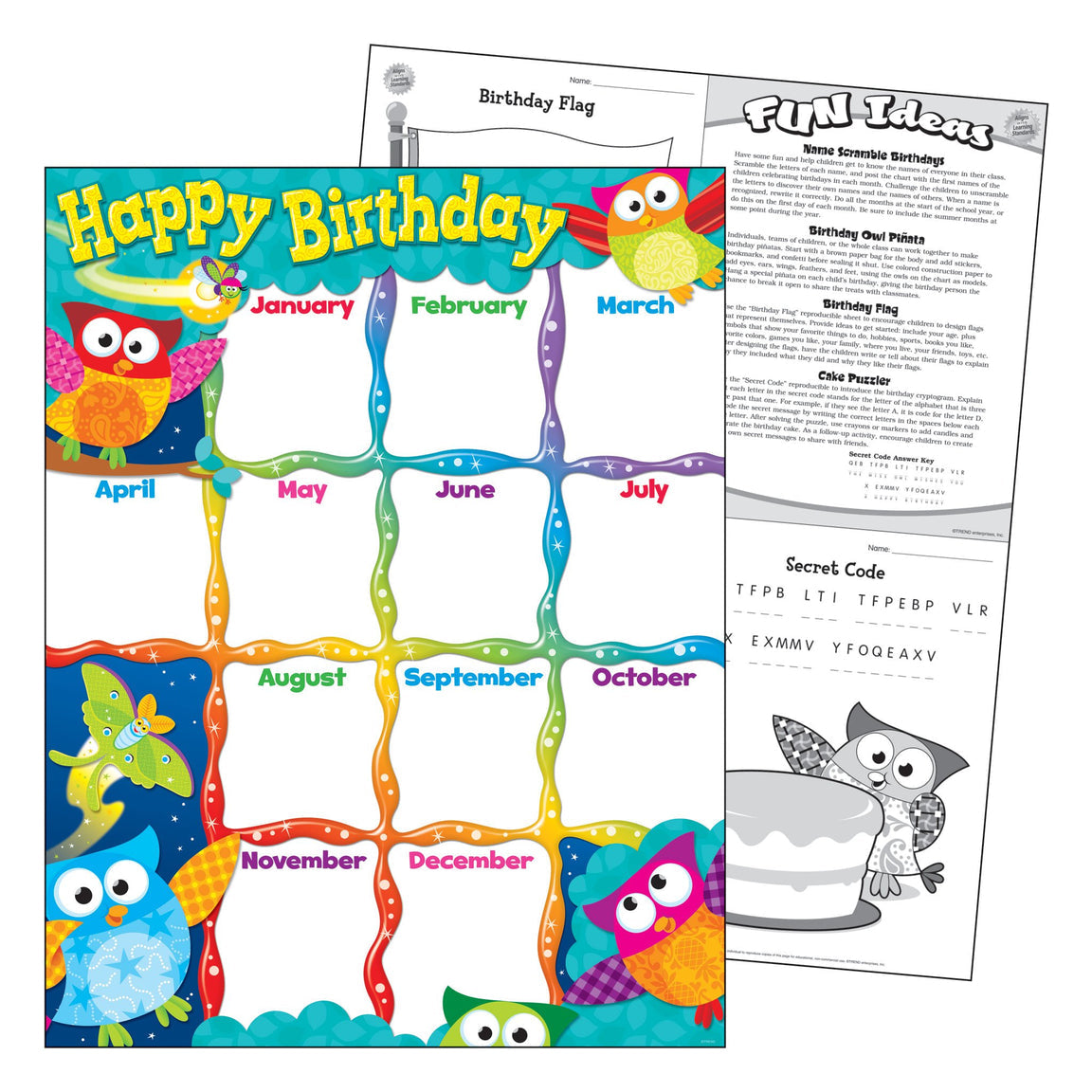 Owl-Stars! Happy Birthday Chart