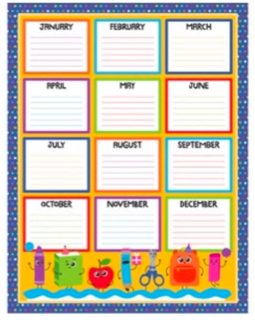 School Tool Birthday Chart