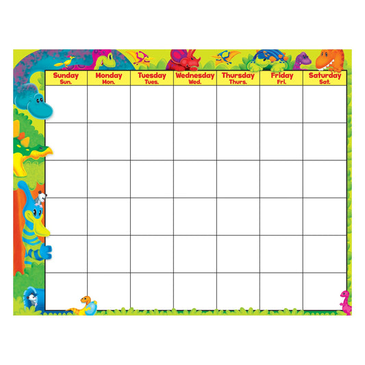 Dino-Mite Pals Wipe-Off Calendar - Monthly